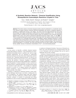 A Synthetic Reaction Network: Chemical Amplification Using