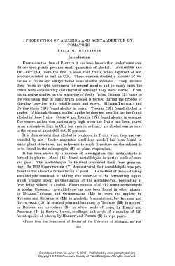 ACETALDEHYDE - Plant Physiology
