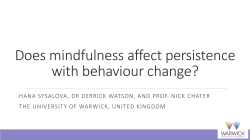 Does mindfulness affect persistence with