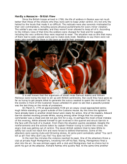 Hardly a Massacre - British View