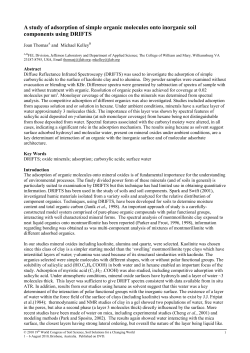 A study of adsorption of simple organic molecules onto inorganic