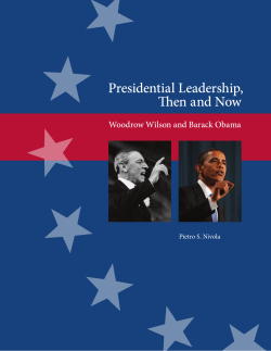 Presidential Leadership, Then and Now