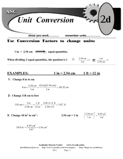 Unit Conversion
