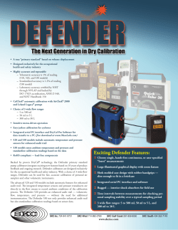 Defender Primary Standard Pump Calibrator Cat - Air