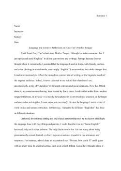 Surname 1 Name Instructor Subject Date Language