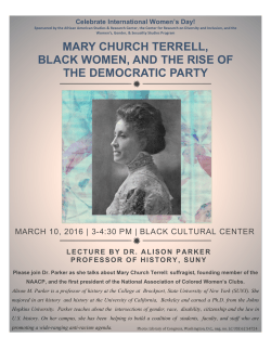 mary church terrell, black women, and the rise of the democratic party