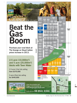2.5 acre (10,000m2) and 5 acre (20,000m2) blocks with Town Water