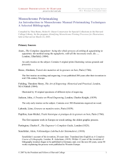 Monochrome Printmaking