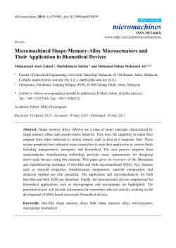 Micromachined Shape-Memory-Alloy Microactuators and Their