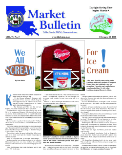 Market Bulletin 02/28/08 - Louisiana Department of Agriculture and