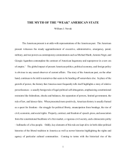 THE MYTH OF THE &ldquo;WEAK&rdquo; AMERICAN STATE