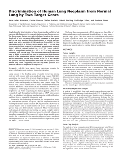 Discrimination of Human Lung Neoplasm from Normal Lung by Two