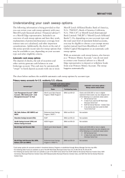 Understanding your cash sweep options