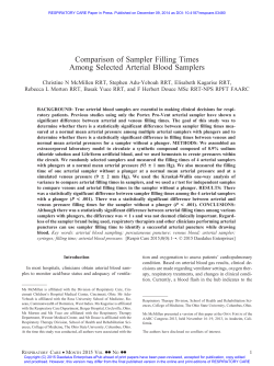 Comparison of Sampler Filling Times Among