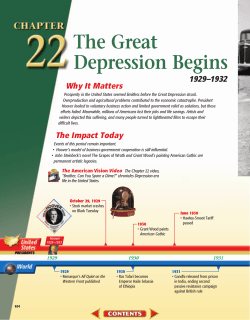 Chapter 22: The Great Depression Begins, 1929-1932