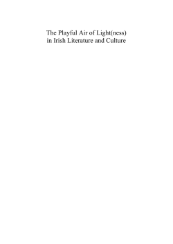 The Playful Air of Light(ness) in Irish Literature and Culture