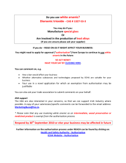 Do you use white arsenic? Diarsenic trioxide - CAS # 1327-53-3