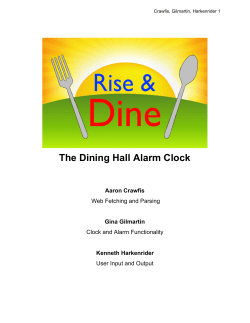 The Dining Hall Alarm Clock