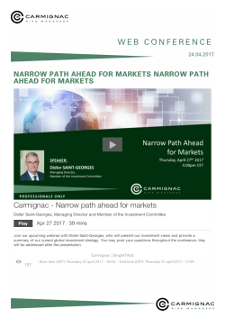 Narrow path ahead for markets | Carmignac