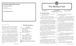 January 13 - Covenant Presbyterian Church