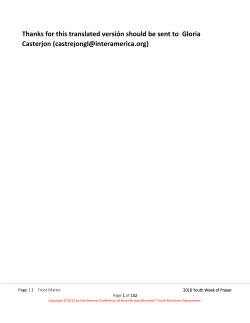 Thanks for this translated versi&oacute;n should be sent to Gloria Casterjon