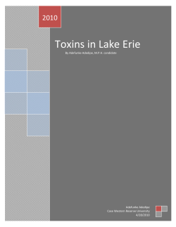 Toxins in Lake Erie - Case Western Reserve University