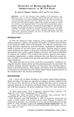 Overview of Reservoir Release Improvements at 20 TVA Dams