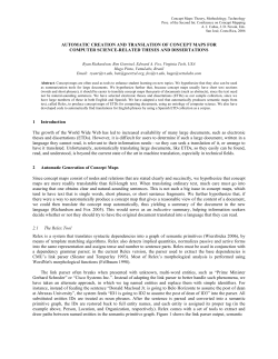 AUTOMATIC CREATION AND TRANSLATION OF CONCEPT MAPS