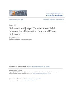 Behavioral and Judged Coordination in Adult