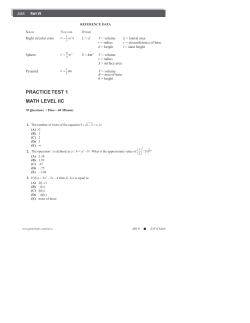 practice test 1 math level iic