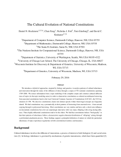 The Cultural Evolution of National Constitutions
