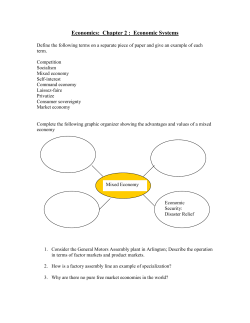 Economics: Chapter 2 : Economic Systems