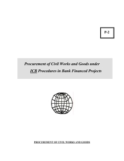 P-2 Procurement of Civil Works and Goods under ICB Procedures in