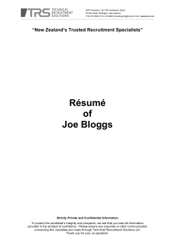 CV Example - Technical Recruitment Solutions