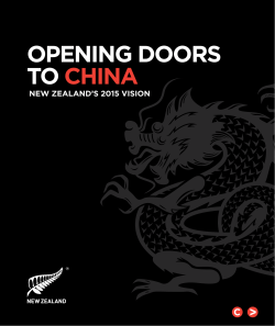 opening doors To CHinA - Ministry of Foreign Affairs and Trade