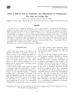 Effect of Retinoic Acid on Proliferation and