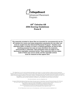 2004 AP Calculus AB Form B Scoring Guidelines - AP Central