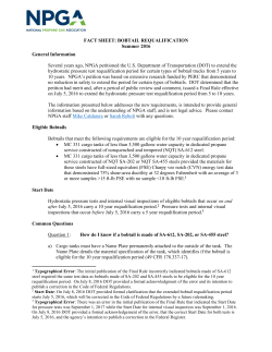BOBTAIL REQUALIFICATION Summer 2016 General Information