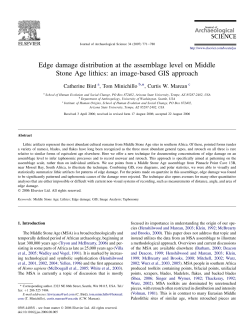 Edge damage distribution at the assemblage level on Middle Stone