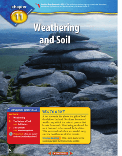 Chapter 11: Weathering and Soil - Ocala-CHC