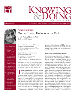 Mother Teresa: Holiness in the Dark