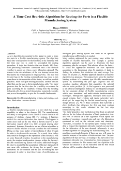 A Time-Cost Heuristic Algorithm for Routing the Parts in a Flexible