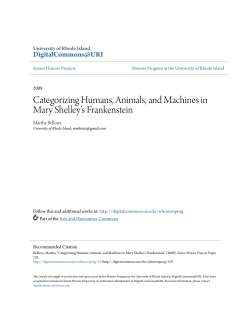Categorizing Humans, Animals, and Machines in Mary Shelley`s