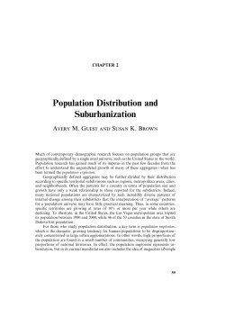 Population Distribution and Suburbanization