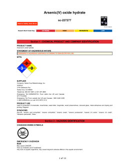 Arsenic(V) oxide hydrate - Santa Cruz Biotechnology