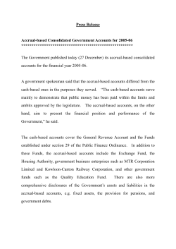 Press Release Accrual-based Consolidated Government Accounts