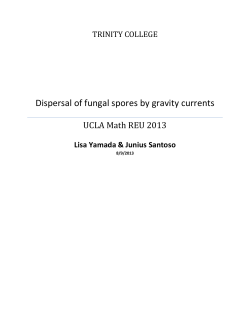 Dispersal of fungal spores by gravity currents