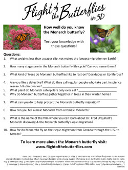 How well do you know the Monarch bu erfly? To learn more about