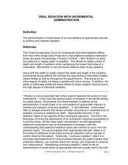 oral sedation with incremental