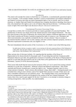 the guaranteed right to vote in australia